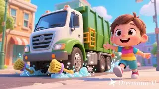 Garbage Truck Morning Song | Trash Truck Song for Kids | Clean-Up Day Nursery Rhyme