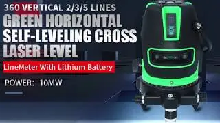 Professional 2/3/5 Lines Green Light Laser Level Self-Leveling 360 Horizontal