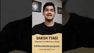 IPM Indore Selected Student (2022) | IPMAT Student of SuperGrads - IPM Matlab SuperGrads