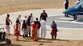 MORARI BAPU NU LOKBHARTI HELIPAD PAR AGMAN