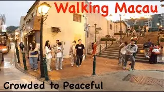 Crowded to Peaceful [4K] Walking Macau w/ Daughter: Avenida de Carlos da Maia 嘉路士米耶馬路 Taipa
