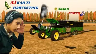 AJ Kar Ti Harvesting 🚜🔥 | 5050D Full Power Test 💪 | FS22 Punjabi Farming 