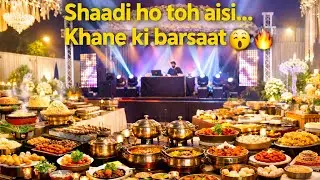 Shaadi Mein Itna Saara Khana 🤯 | Wedding Food Stalls & DJ Night