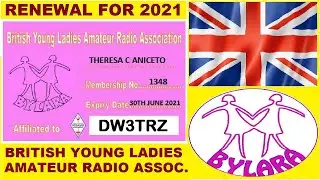MEMBERSHIP RENEWAL FOR 2021 BRITISH YOUNG LADIES AMATEUR RADIO ASSOCIATION BYLARA | HAM RADIO DW3TRZ