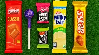 ASMR: Unboxing a Giant Mystery Box Full of Candy chocolate rainbow lollipops Satisfying video🍡🍭🍓