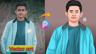 How to Make Vector Art || Picsart Portrait Cartoon Photo Editing || Vector Art Tutorial