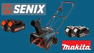 Время работы снегоуборщика Senix от различных аккумуляторов