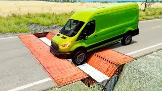 Cars vs Upside Down Speed Bumps Challenge #2 - BeamNG.DRIVE | The Real Happy #beamngdrive #beamng