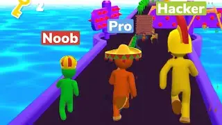 NOOB vs PRO vs HACKER in GİANT RUSH!