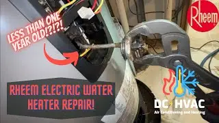 No Hot Water! Rheem Electric Water Heater Warranty Repair! Leaking Water! Elements Replaced!