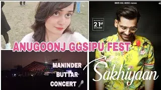Itna Crowd?! 😱😳 Anugoonj GGSIPU Fest  Maninder Buttar Live Concert 🎤 #vlog #viral #concert 