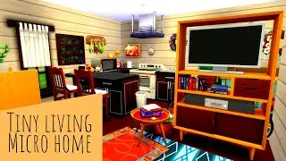Tiny Living || Micro Home || The sims 4 ||  Speed Build || CC free