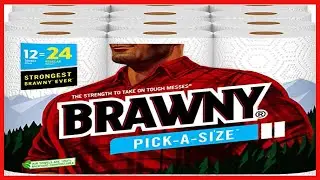 Brawny Pick A Size Paper Towels, 12 Double Rolls = 24 Regular Rolls