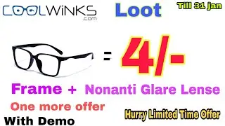 {LOOT} 2Combo. Eyeglass in Just 4rs from Coolwinks. Limited Time