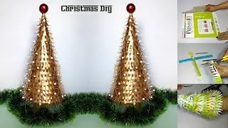 DIY Christmas Tree Decor | How to make mini tabletop Christmas Tree
