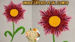 Simple & Attractive Flower Design for Beginners | Unique Layered Petal Flower | Day 26 challenge 