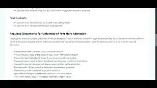 University of Fort Hare Application &ndash; 2025