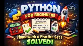 Python for Beginners بالعربي | Practical Exercises Solution