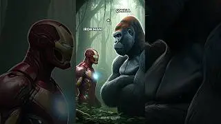 Iron Man + Gorilla 🦍 Ai Video Short  Hybrid Animal | RLB AI SHORT #hybrid #shorts #viralvideos