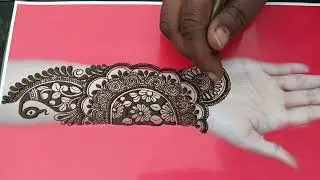 Beautiful mehandi phoolon ka design peacock ke sath