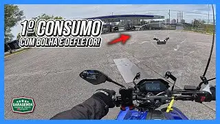 PRIMEIRA M&Eacute;DIA DE CONSUMO COM A BOLHA E DEFLETOR INSTALADOS NA FZ25