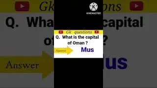 what is the capital of Oman ?#skyshorts  #gk questions