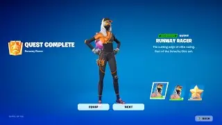 !!!New FREE Skin!!! Runway Racer FORTNITE. (for 50 levels).