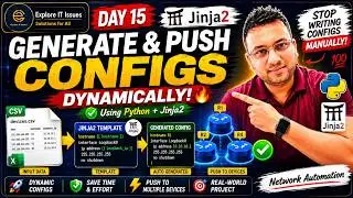 Generate Cisco Configurations Automatically using Python & Jinja2 🔥 | Network Automation | Day 15