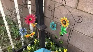Spring Bulbs In A Street Lamp Planter