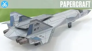 The Stealth Bomber With A Drone Paper Model