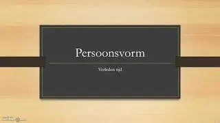 Werkwoordspelling persoonsvorm