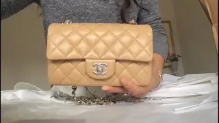 Chanel Unboxing MINI FLAP Beige 19C  | Chanel LV