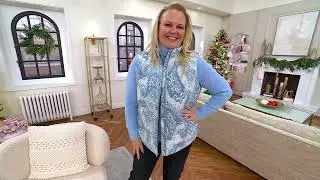Isaac Mizrahi Live! Soho Printed Puffer Vest on QVC