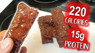 NO BAKE Chocolate Poppin' Protein Bars | 220 Calories & 15g Protein (Per Bar)