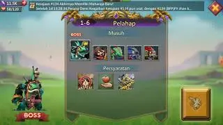 Tahap 1-6 (MODE TANTANGAN) ~LORDS MOBILE~