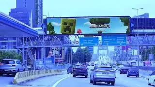 Minecraft Movie x Sky Blue Media | Dynamic DOOH Campaign Across Malaysia
