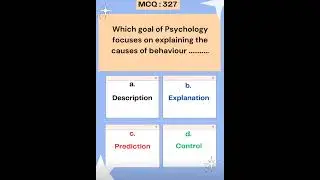 Answer of the last MCQ shared in the community section #learnpsychology