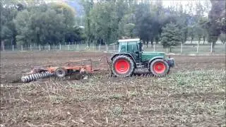 Fendt 515c Turbo & Grade de discos Galucho / Sementeira de erva 2016 / POWER MACHINE!!