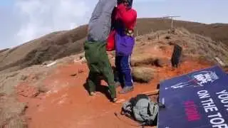 Handstand on the Summit of Mount Cameroon
