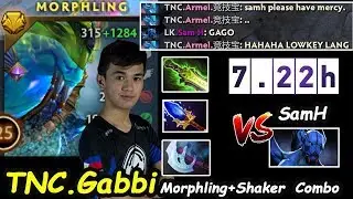 TNC Gabbi [Morphling] Carry Combo Earthshaker Vs SamH [Nightstalker] Dota 2 7.22 Gameplay