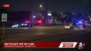 Police respond after driver hits bicyclist in Midwest City