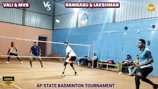 AP State Badminton Tournament | Vali & MVB Vs Rambabu & Lakshman | Full Game | Live Score