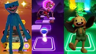 Huggy wuggy Vs Mommy long  Vs Bunzo bunny  - Tiles hop  edm rush - scary