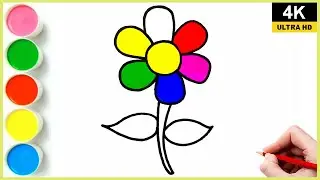 flower drawing / how to draw flower / easy step by step flower drawing / By global ligkasa academy