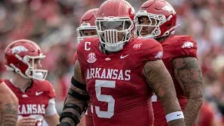 Hogs defensive lineman Cam Ball, offensive lineman Fernando Carmona