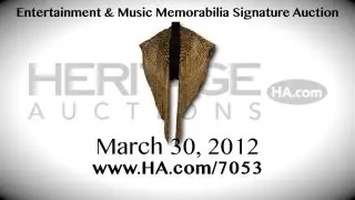Heritage Auctions (HA.com) - Entertainment & Music Memorabilia Auction, #7053, March 30, 2012