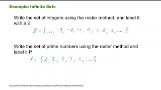 1 1 Infinite Sets and Set Builder Notation