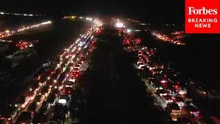DRONE VIDEO: Aerial Footage Captures Syrians Returning To Damascus After Collapse Of Assad Regime