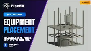 How to Create a structure around the equipment in Revit | columns, beam and floor indication.