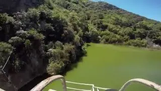 Matilija God Dam. 120 ft leap
